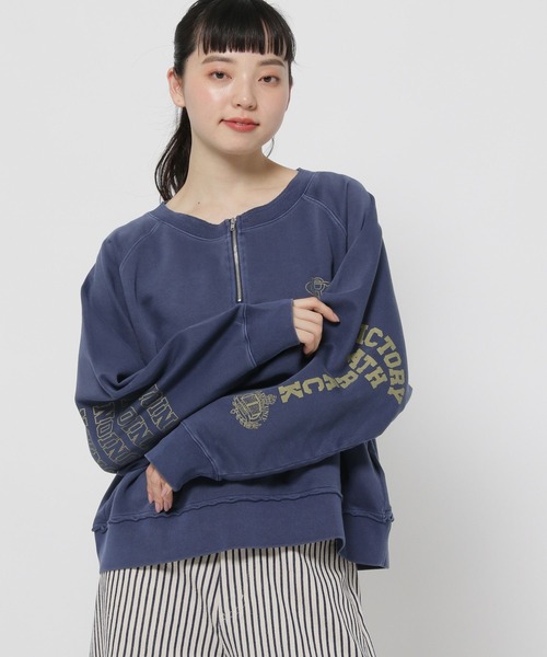 niko and…　人気スタッフプロデュースハーフZIPプルオーバー niko and…（ニコアンド） tシャツ ショルダーラインハーフジッププル