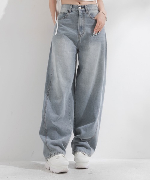 「DearMyLoveRose」 「.WORKS」デニムパンツ SMALL インディゴブルー レディース_画像9