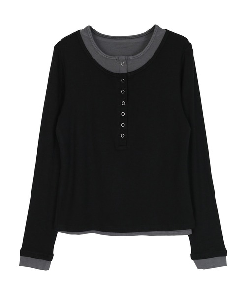 「miette」 長袖カットソー M ブラック レディース_画像3