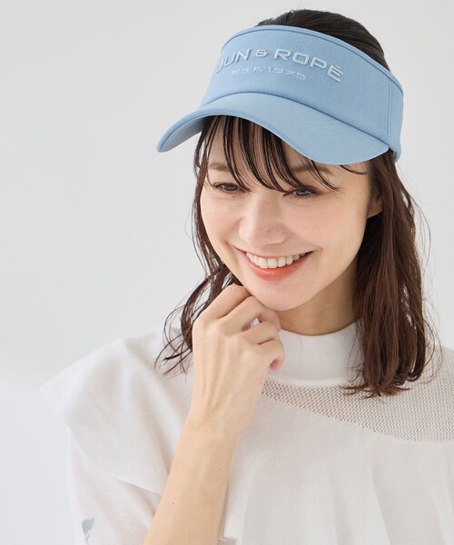 JUN&ROPE'（ジュンアンドロペ） サンバイザー レディース フロントロゴ