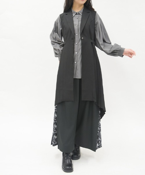 axes femme（アクシーズ ファム） ベスト ジレ プリーツフィッシュ
