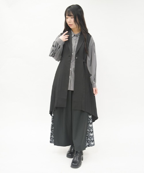 【新品】アソス　レディース　ジレ axes femme（アクシーズ ファム） ベスト ジレ プリーツフィッシュ