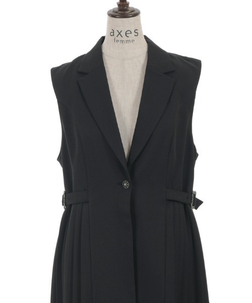 アクシーズ　ベスト　ジレ axes femme（アクシーズ ファム） ベスト ジレ プリーツフィッシュ