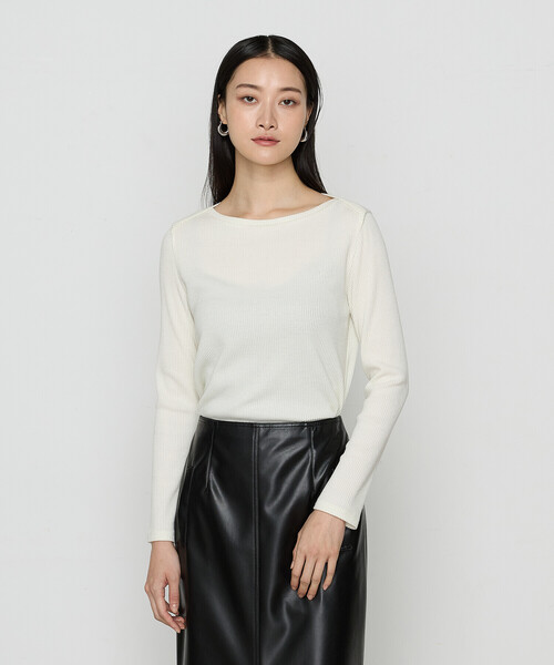 「COMME CA」 長袖カットソー L ライトグレー レディース_画像5