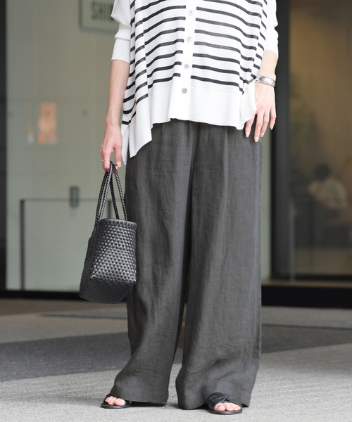「JOURNAL STANDARD relume」 イージーパンツ 38 ライトグレー レディースの画像