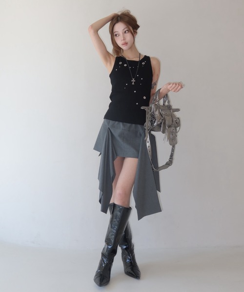 JOSE MOON（ジョゼムーン） タンクトップ ノースリーブ EYELET TANK