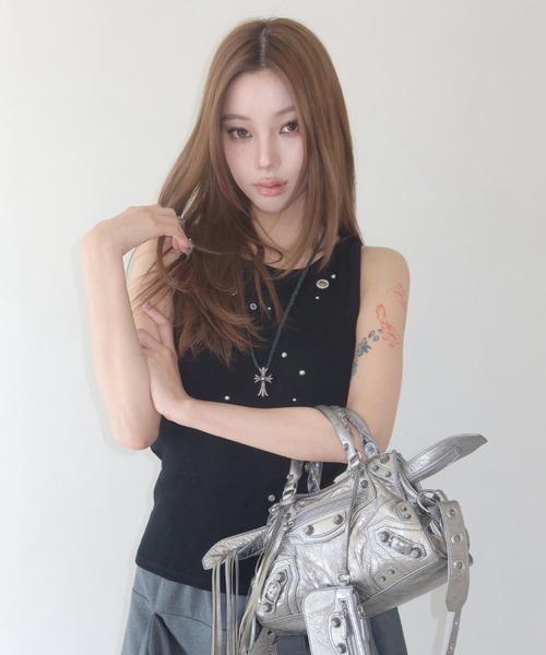 JOSE MOON（ジョゼムーン） タンクトップ ノースリーブ EYELET TANK