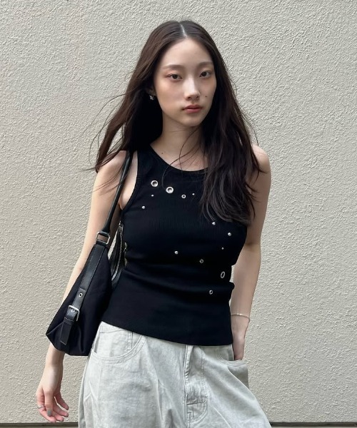 JOSE MOON（ジョゼムーン） タンクトップ ノースリーブ EYELET TANK