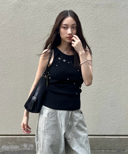 JOSE MOON（ジョゼムーン） タンクトップ ノースリーブ EYELET TANK