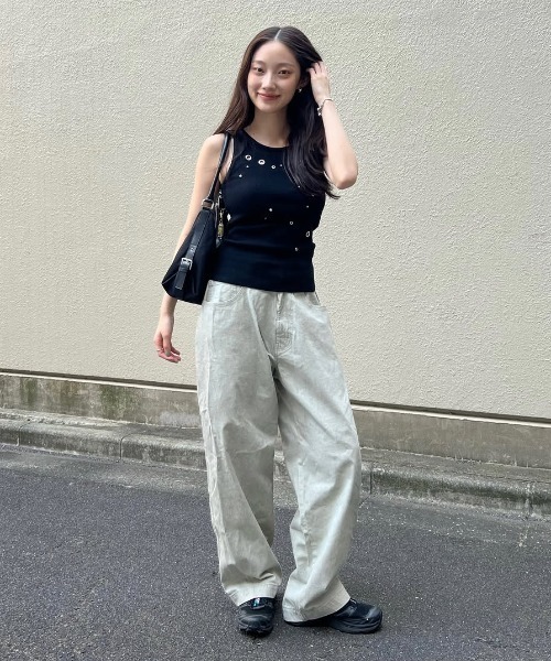 JOSE MOON（ジョゼムーン） タンクトップ ノースリーブ EYELET TANK