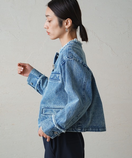 「LOUNGEDRESS」 デニムジャケット FREE ブルー レディースの画像