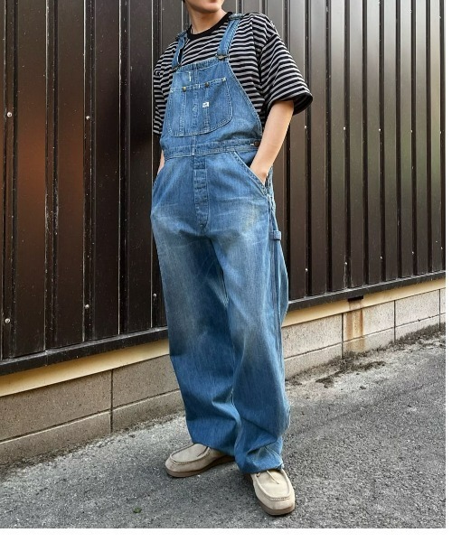 Lee（リー） オーバーオール S ライトインディゴブルー メンズ