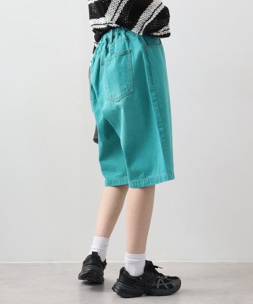 「JUNGLE STORM」 デニムハーフパンツ L パープル メンズ_画像9