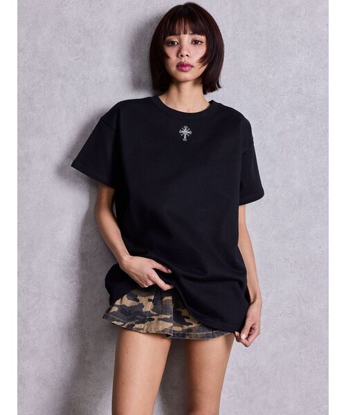 GYDA（ジェイダ） tシャツ 半袖 sacred edge cross emboss BIG Tシャツ