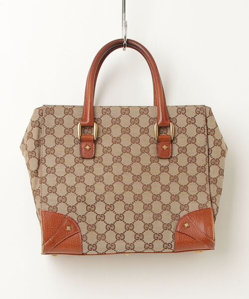 美品 GUCCI GGキャンバス ビジネスバッグ ハンドバッグ ベージュ GUCCI（グッチ） GGキャンバス ハンドバッグ - ベージュ レディース