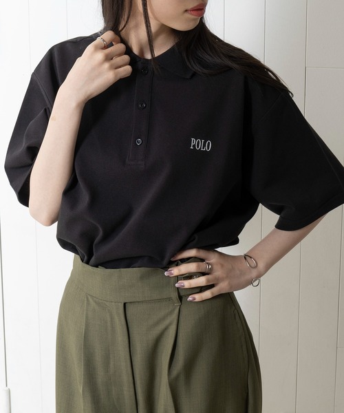 「POLO BCS」 半袖ポロシャツ L ネイビー レディース_画像7