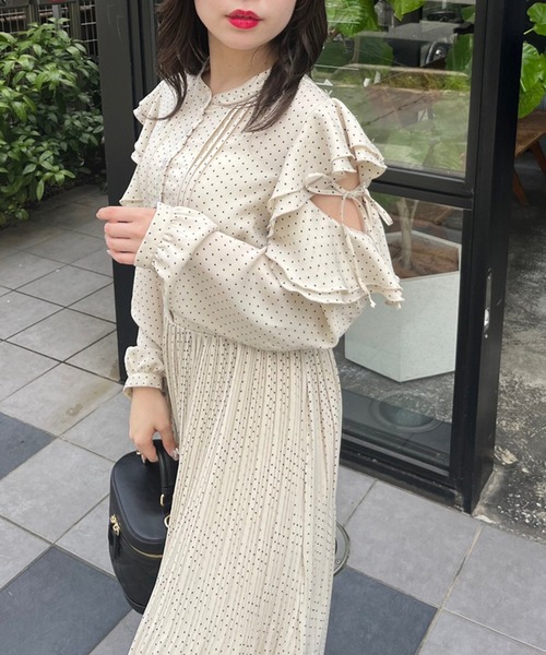 「OLIVE des OLIVE」 長袖ワンピース FREE アイボリー レディース_画像3