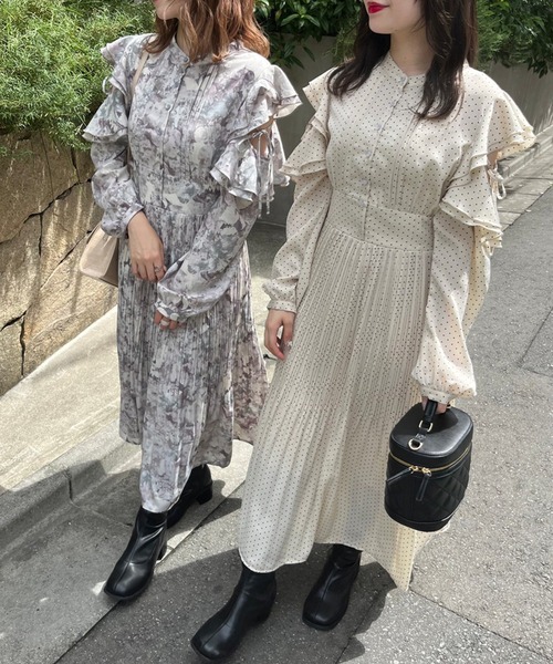 「OLIVE des OLIVE」 長袖ワンピース FREE アイボリー レディース_画像4