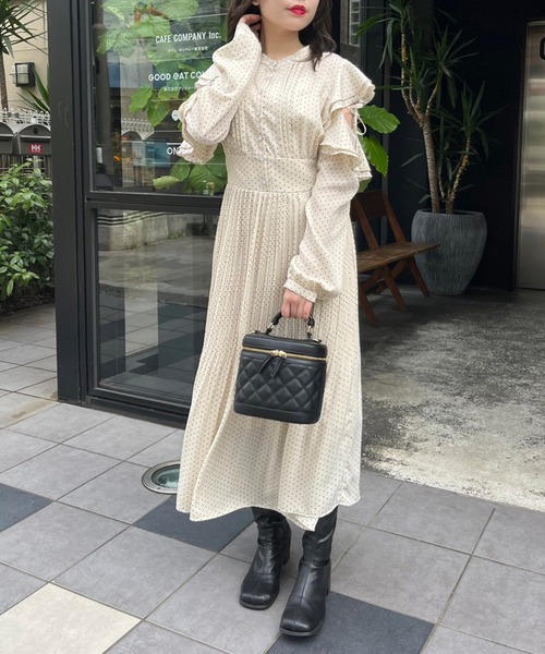 「OLIVE des OLIVE」 長袖ワンピース FREE アイボリー レディース_画像5