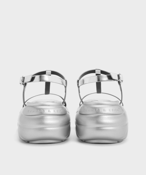 「CHARLES & KEITH」 フラットサンダル 25cm ブラック レディース_画像7