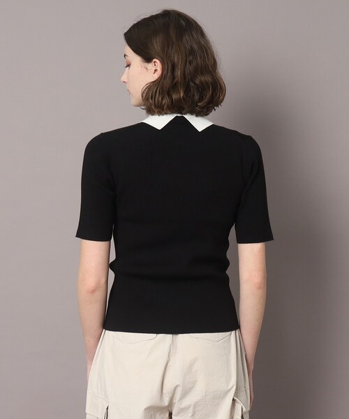 「DRESSTERIOR」 半袖ニット 38 ブラック レディース_画像5