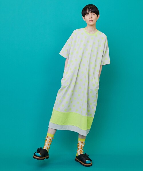 「FRAPBOIS」 半袖ワンピース 1 ネイビー レディース_画像9