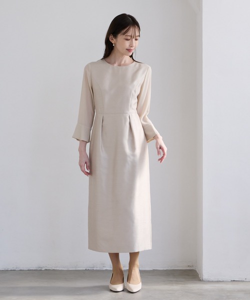「AIMER」 長袖ワンピース MEDIUM ネイビー レディース_画像2