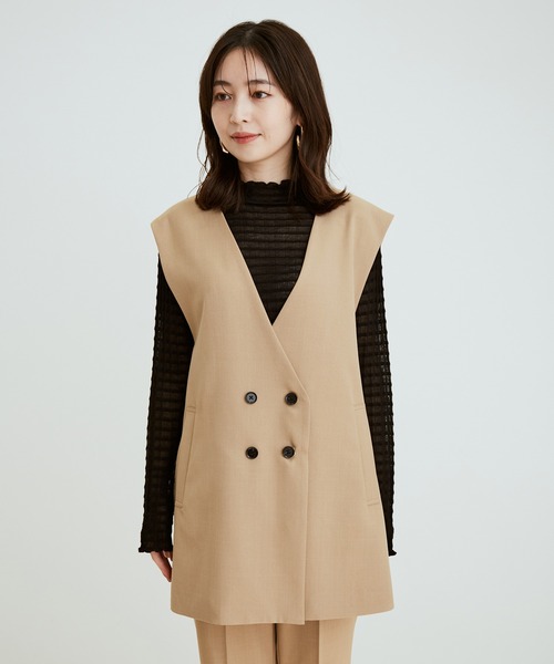 「vis-`a-vis」 セットアップ S ベージュ レディース_画像5