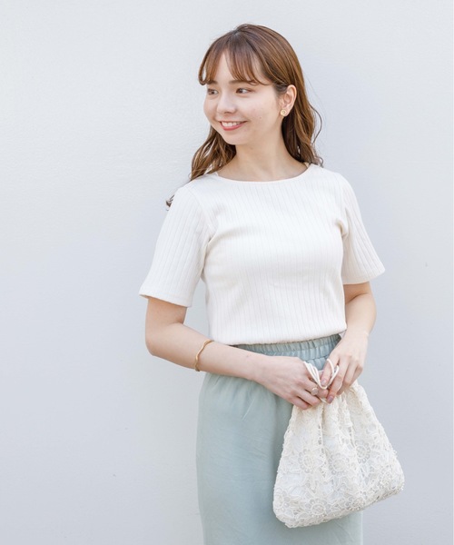 tシャツ 半袖 フューリーリボントップ レディース | flower（ファッション） | 01