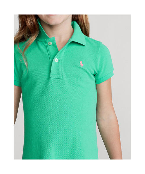 ワンピース コットン メッシュ ポロドレス RALPH ラルフ コットン メッシュ POLO LAUREN CHILDRENSWEAR，ポロ ローレン