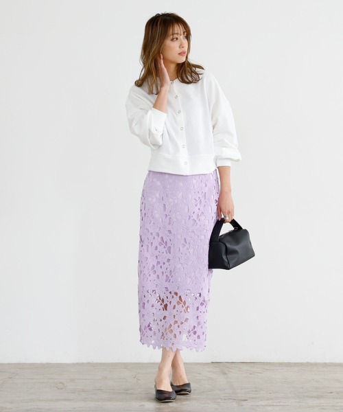 KOBE LETTUCE（神戸レタス） スカート フラワーレースタイトスカート