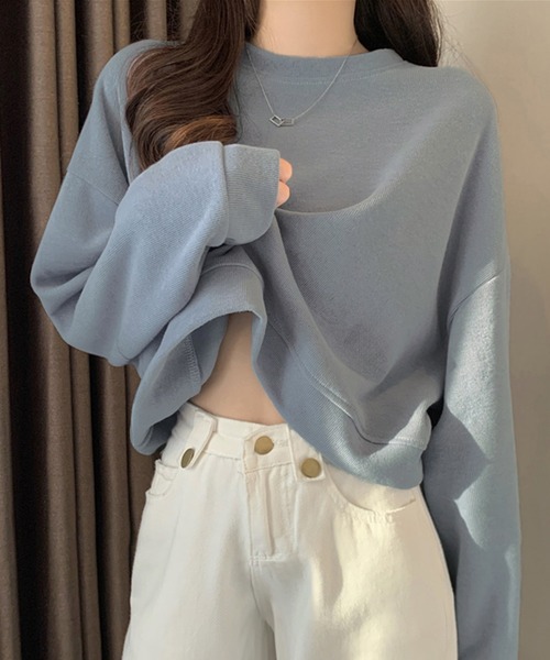 DAY CLOSET トレーナー スウェット 「程良く華奢魅せできるクロップド