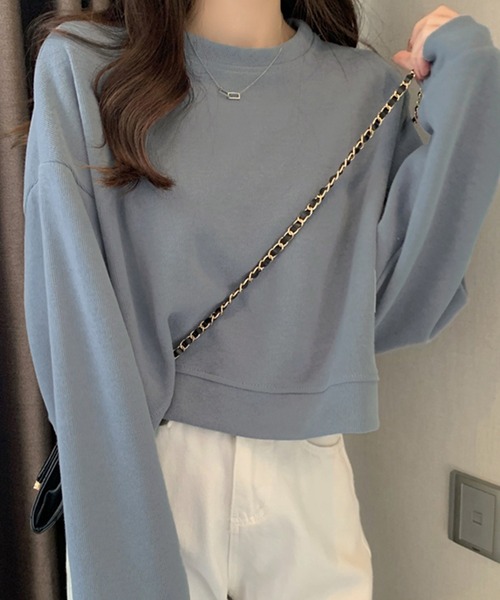 DAY CLOSET トレーナー スウェット 「程良く華奢魅せできるクロップド