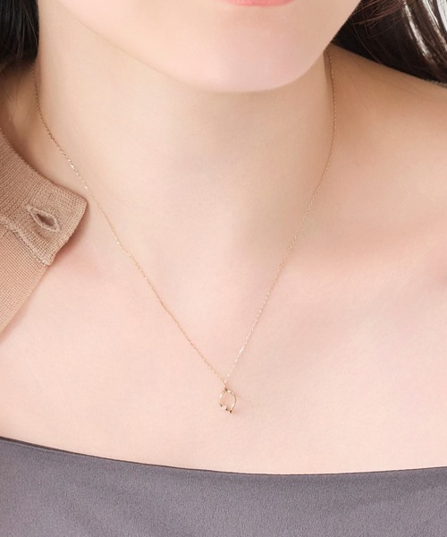 Phoebe（フィービー） ネックレス 「K10」リーフィーダイヤモンド