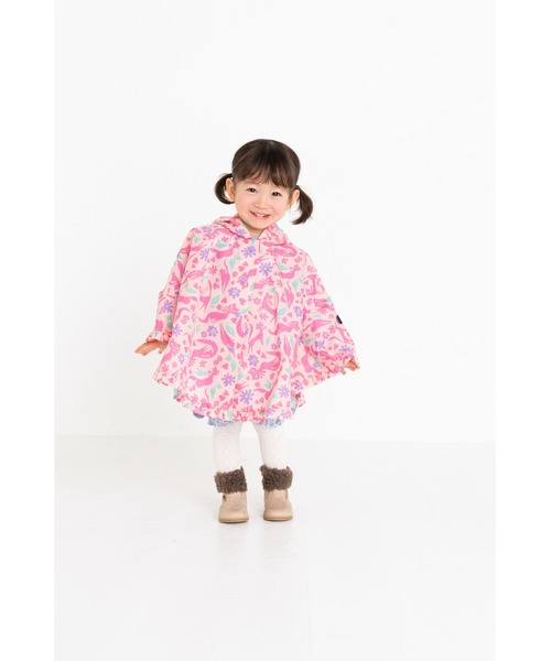 96猫 ポンチョ nino レインコート カッパ ネコフラワーレインポンチョ キッズ