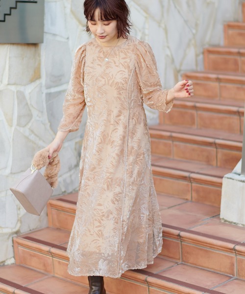 natural couture ドレス オケージョン対応 ベロアオパール2WAYレディ