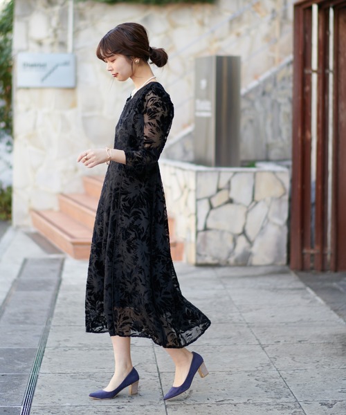 natural couture ドレス オケージョン対応 ベロアオパール2WAYレディ