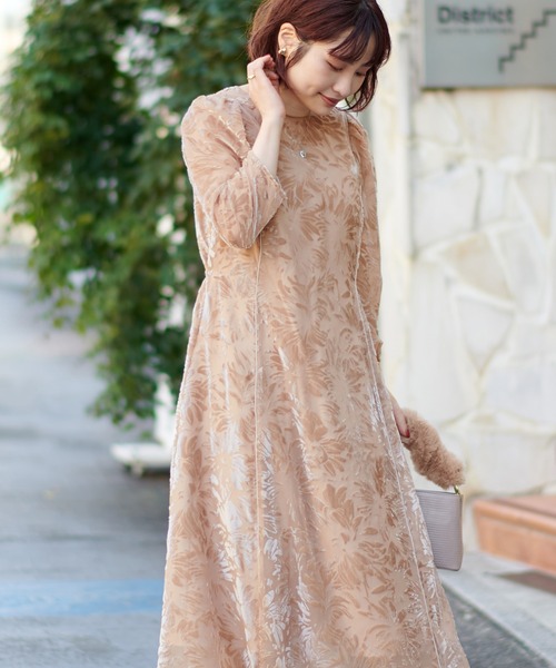 natural couture ドレス オケージョン対応 ベロアオパール2WAYレディ