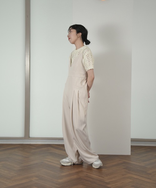 lawgy サロペット オーバーオール back ribbon salopette