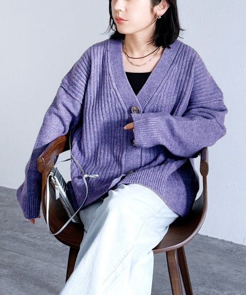 reca（レカ） カーディガン 長袖Vネックニットカーディガン レディース