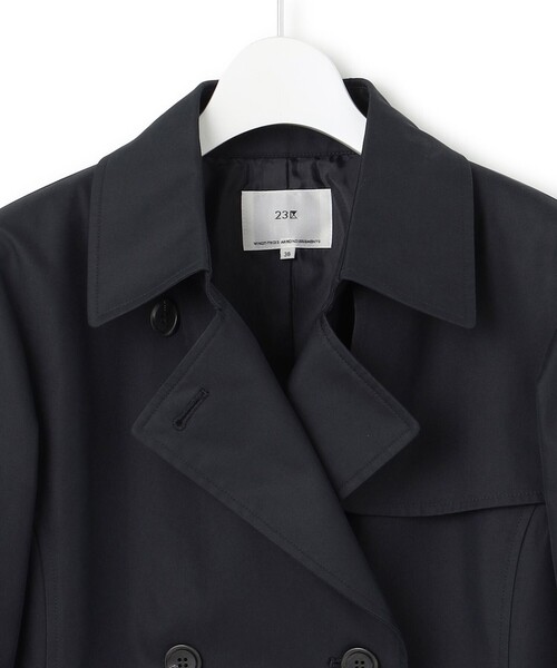 ２３区レディース　トレンチコート 23区 トレンチコート コート コットンポリエステルギャバジン