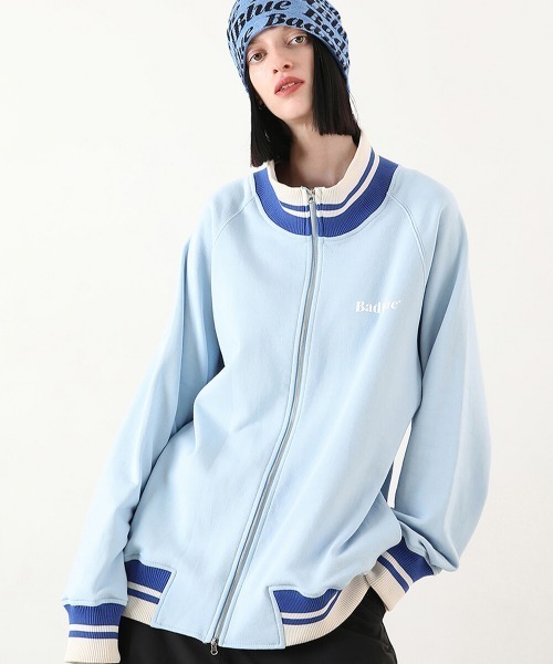 BadBlue ジャージ (バッドブルー) Logo Zipup Jersey Skyblue
