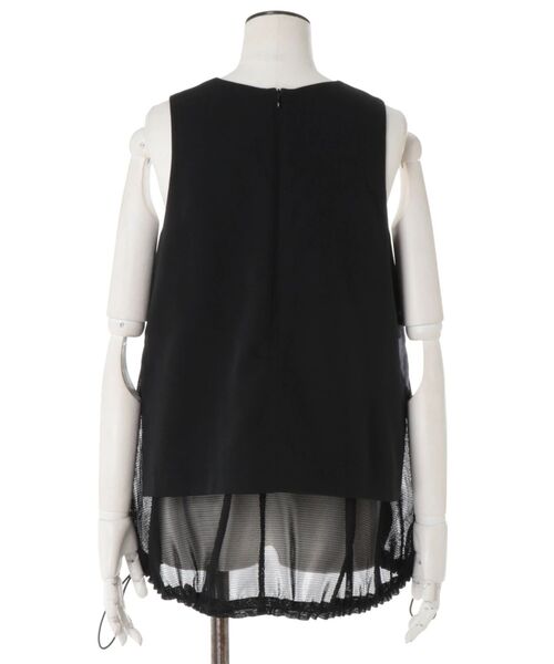 UN3D. タンクトップ ノースリーブ MESH LAYERED N/S TOP