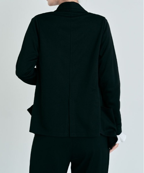 ジャケット テーラードジャケット ショール カラー ノーボタン