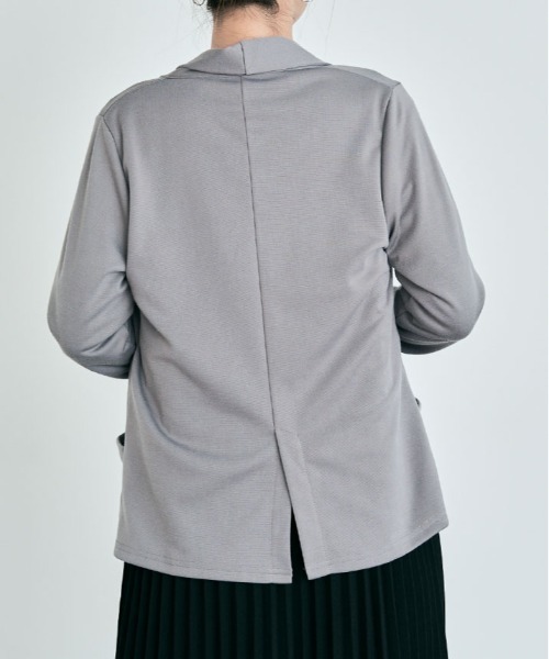 ジャケット テーラードジャケット ショール カラー ノーボタン