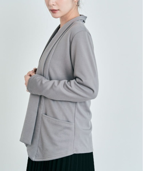 美品　イッセイミヤケフェット　ショールカラー　変形襟　テーラードジャケット　L イッセイミヤケメンISSEY MIYAKEMEN カラーストライプリブニット