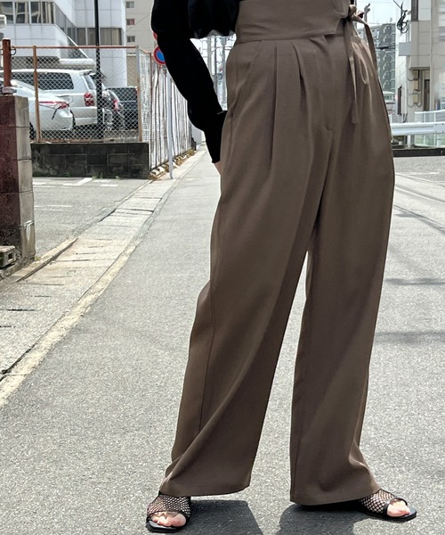 select MOCA（セレクトモカ） パンツ ハイウエストサイドベルトワイド