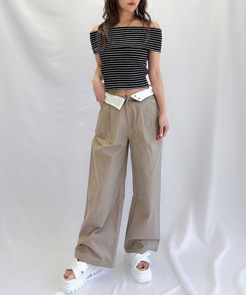 ENVYM チノパン チノワイドパンツ レディース : ZOZOTOWN Yahoo