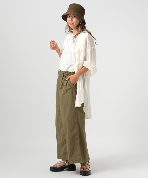 爽やか！ロングシャツ BAYFLOW ブラウス シャツ 「透け感が涼しげ」シアースラブロング