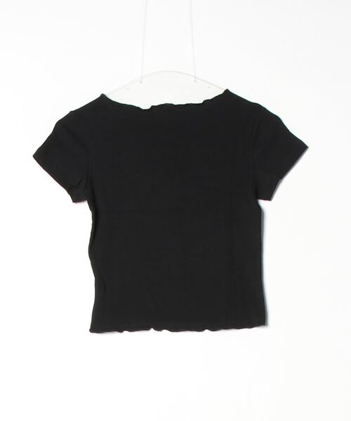 ルルドール　リボンインナーTシャツ　ブラック leune（ルネ） tシャツ トリプルミニリボントップス/リボン付フロント